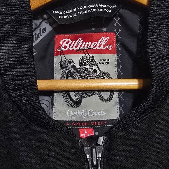 Biltwell 4-Speed Vest - Black - Sz L* - Picture 2 of 5